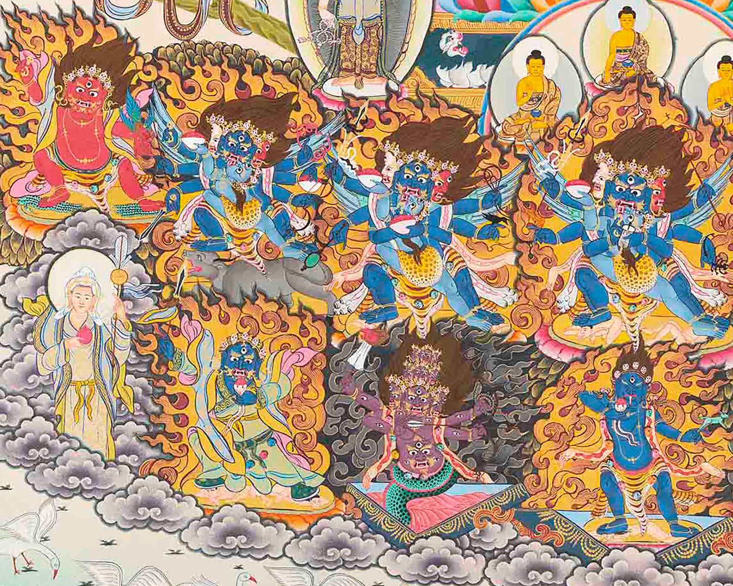 Guru Rinpoche Lineage Tree | Thangka Print | Digital Wall Decors