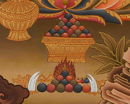 Jambhala Thangka Print | Tibetan Traditional Art