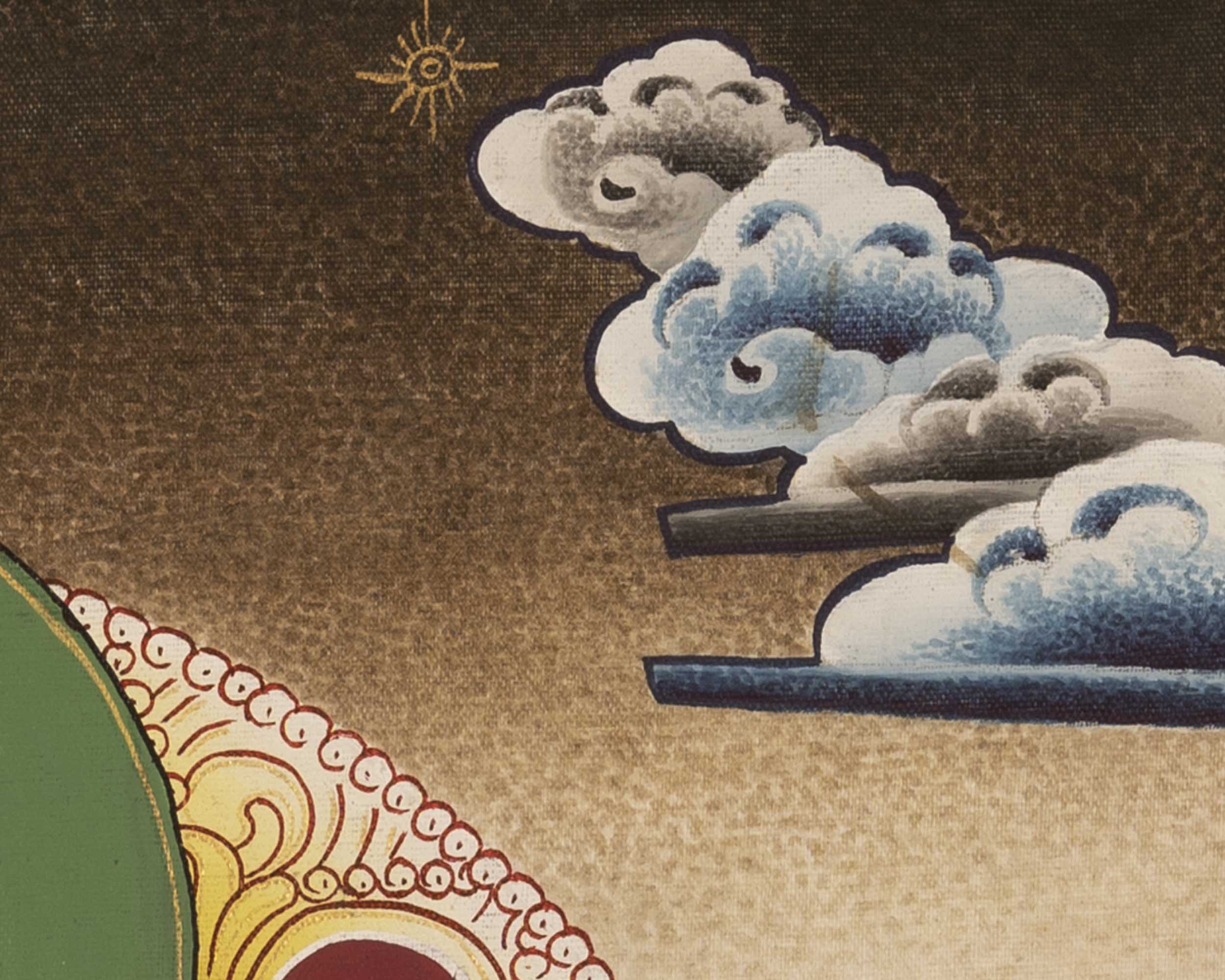 Manjushri Deity Thangka | Wall Hanging Decors