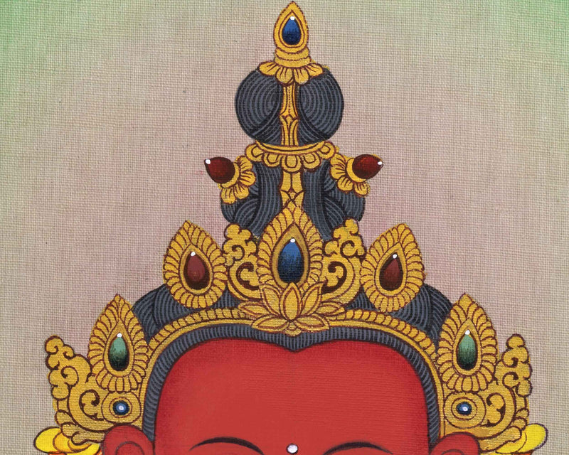 Buddhist Deity Amitayus Long Life Practice Print | High Quality Giclee Print As Spiritual Room Decoration