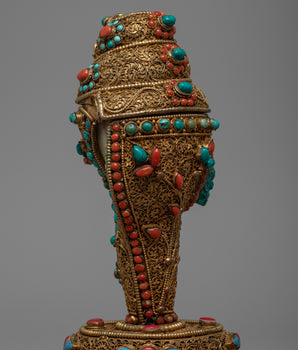 Conch Shell With Stand | Handcarved Religious Artifacts