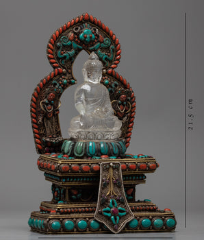 Crystal Ratnasambhava Buddha Statue | Buddhist Home Sign Decor