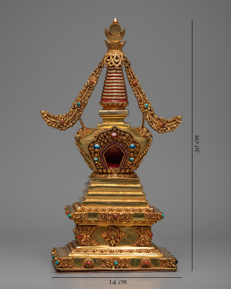 Handmade Stupa | Buddhist Art | Ritual Objects