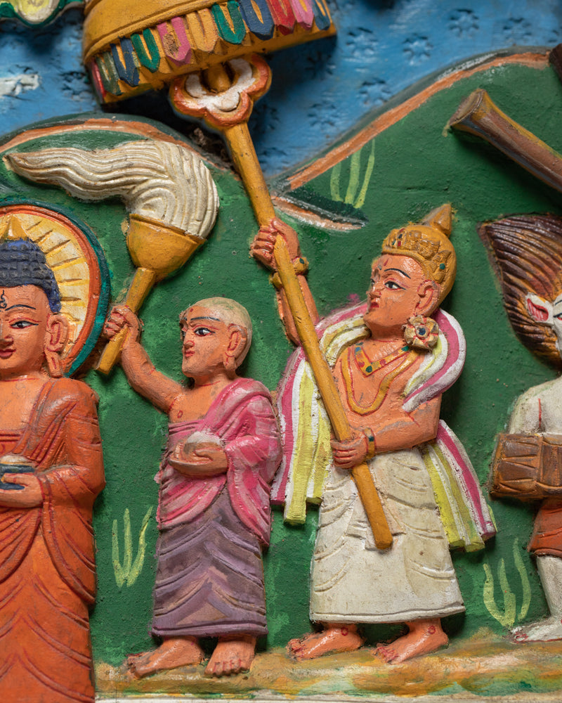 Lumbini Inspired Relief Art for Home Decor | Spiritual Art and Crafts