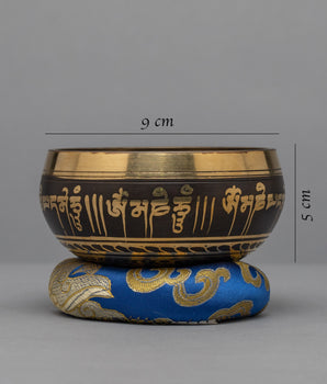 Black Singing Bowl | Eyes OF Swayambhu Crafted