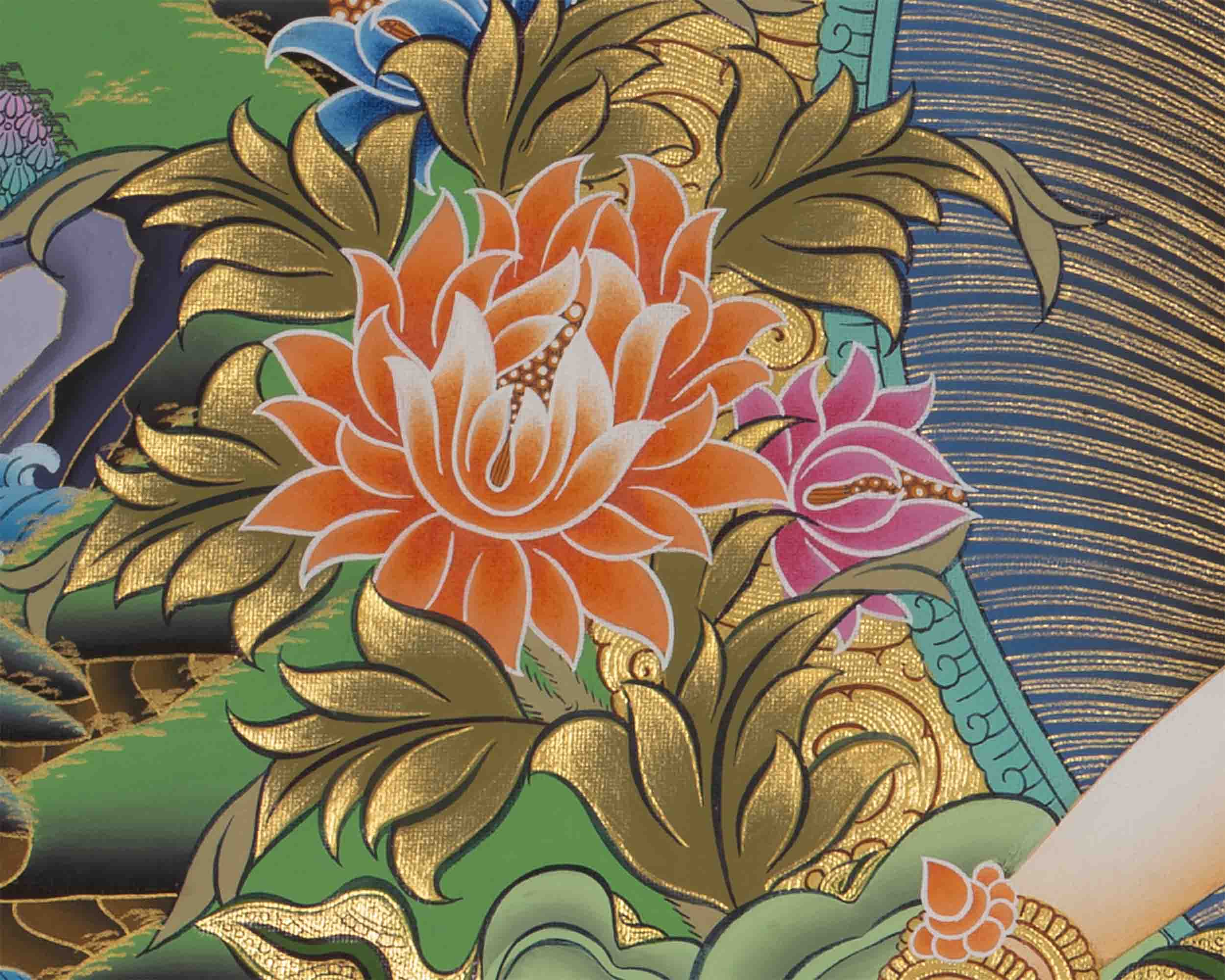 Hainpainted White Tara | Tibetan Tara Print