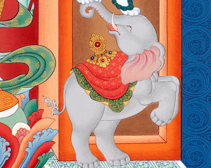 Chenrezig with Manjushri and Vajrapani Thangka | Vajrayana Print With High Quality Giclee