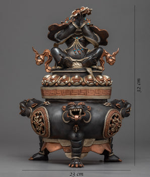 VajraDaka Tibet Incense Burner | Traditional Himalayan Art | Religious Decor