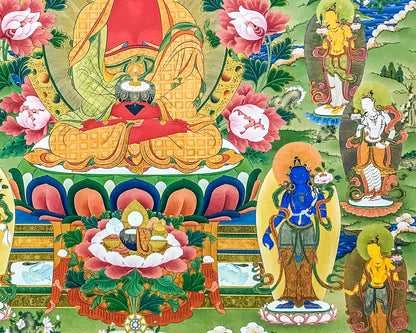 Buddha Amitabha Pureland Thangka, High Quality Giclee Canvas Print, Digital Print