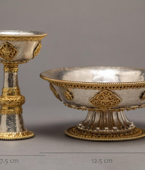 Gold Plated Serkyem Set | Buddhist  Ritual Item | Plated With 24K Gold