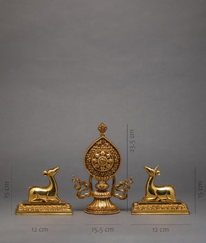 Dharma Wheel and Two Deer