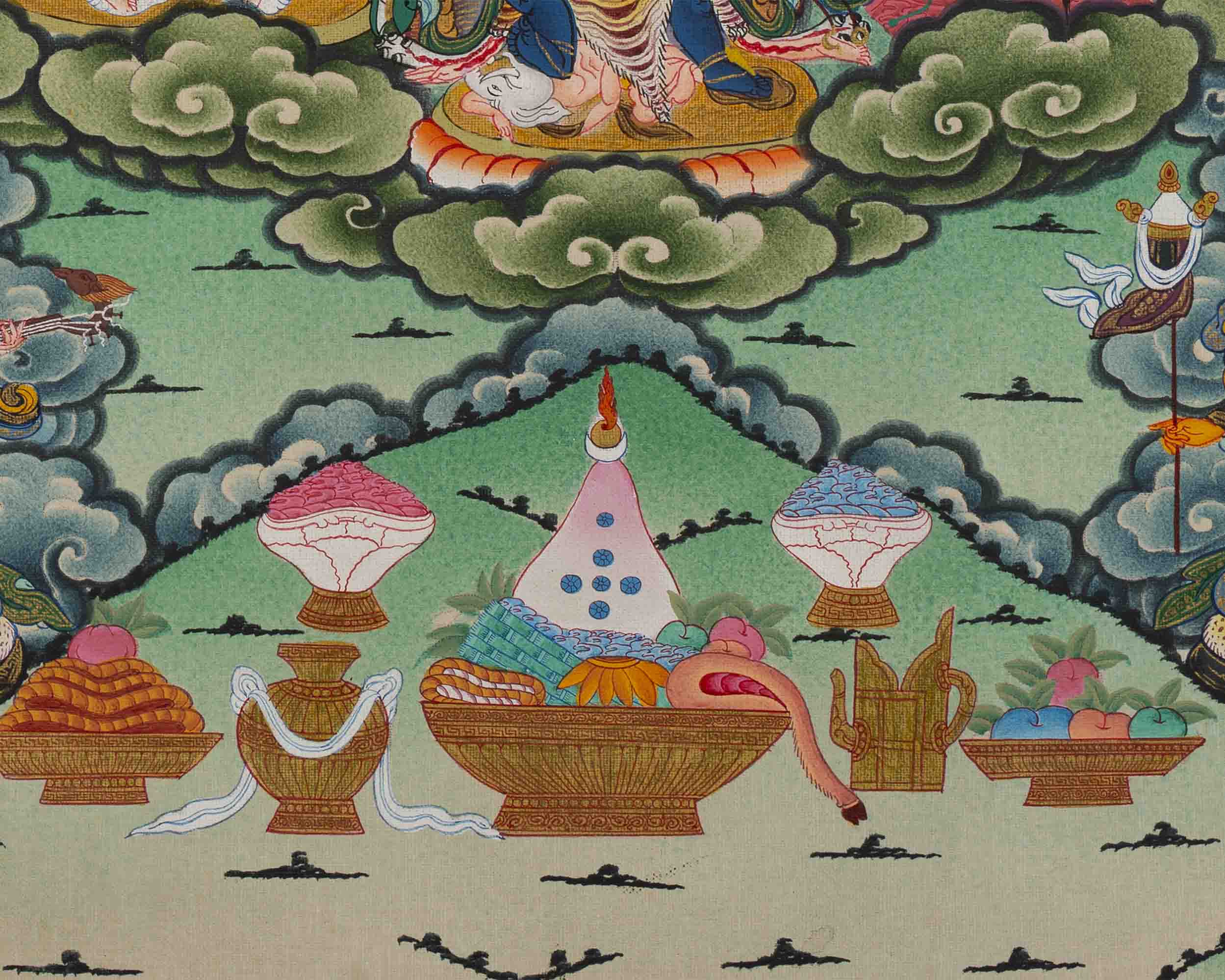 Labdron Lineage Tree Print | Tibetan Traditional Artwork