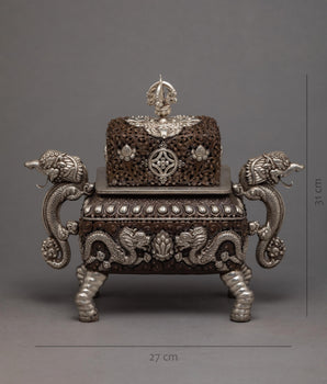 Incense Burner With Sliver Coated