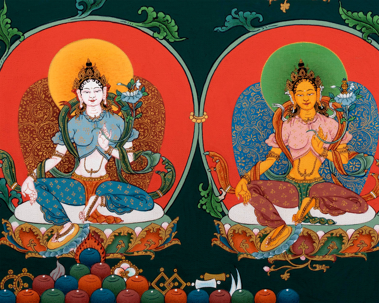 21 Tara Thangka | The Mother Bodhisattva Drolma | High Quality Thangka Print