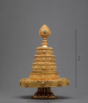 5 inches Mandala for Offering | Handcarved Buddhist Offering Set