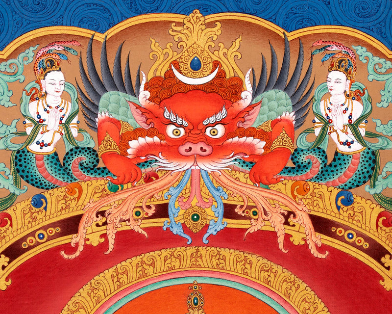 Chenrezig with Manjushri and Vajrapani Thangka | Vajrayana Print With High Quality Giclee