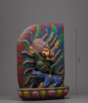 Yamantaka Wooden Statue | Small Statue for Home Decor | Arts and Crafts Nepal