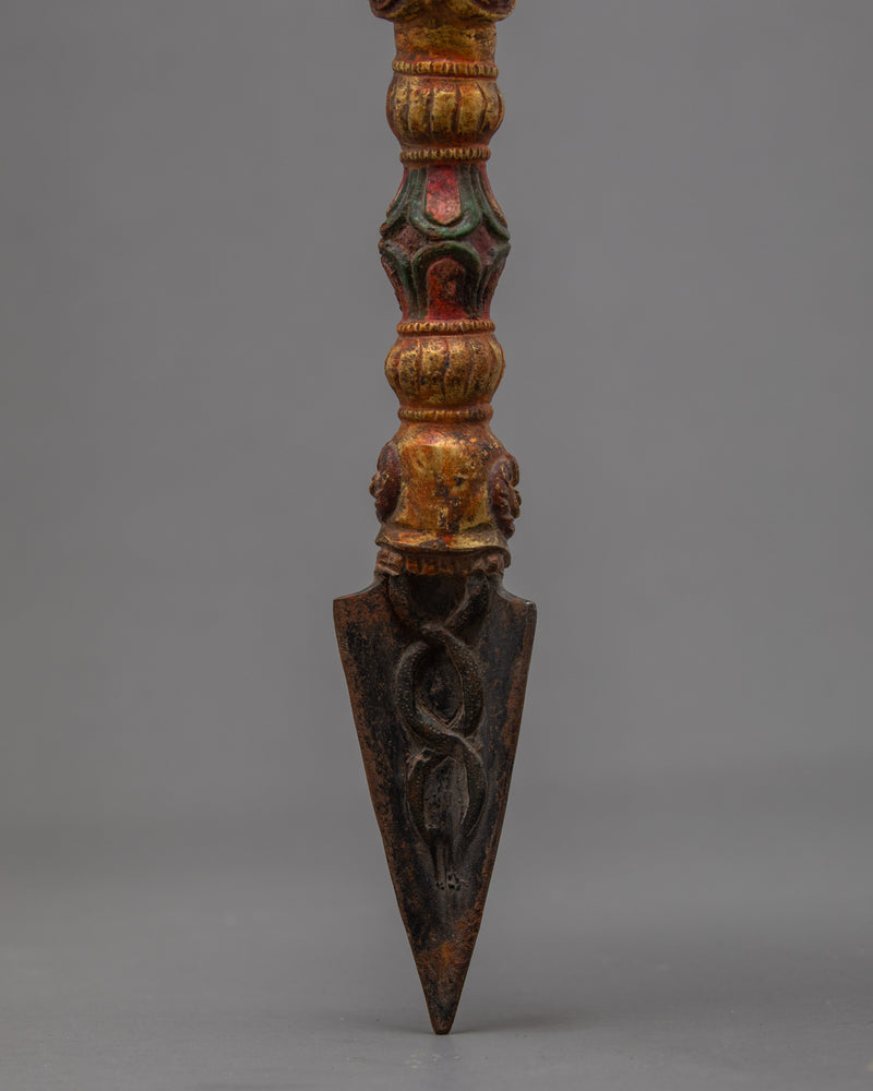 Antique Phurba | Decorative Buddhist Dagger | Tantric Rituals