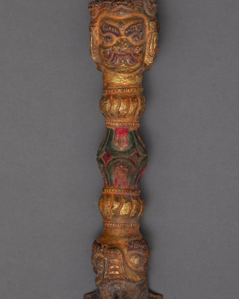 Antique Phurba | Decorative Buddhist Dagger | Tantric Rituals