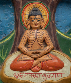 Buddha Life History Wall Panel for Home Decor | Handcrafted Himalayan Art With History