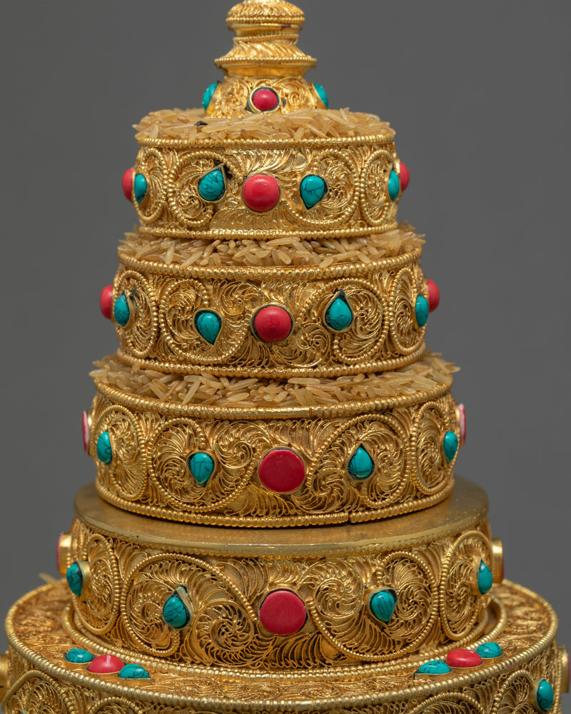 Ornate Gold Mandala | Buy Ritual Offering Set Online