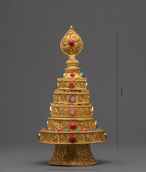 Exquisite Mandala Offering Set | Gold Plated Mandala | Buddhist Home Altar