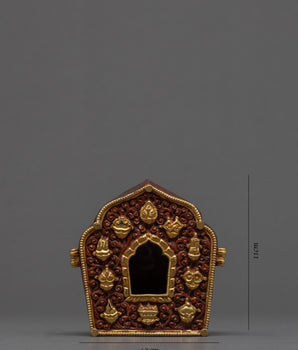 Ghau Box | Tibetan Handcarved Prayer Box | Mini Buddhist Souvenir