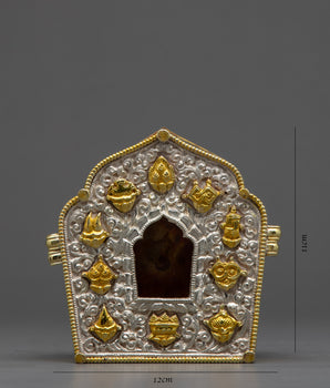 Antique Tibetan Ghau Box | Buddhist Altar Box | Vintage Decor