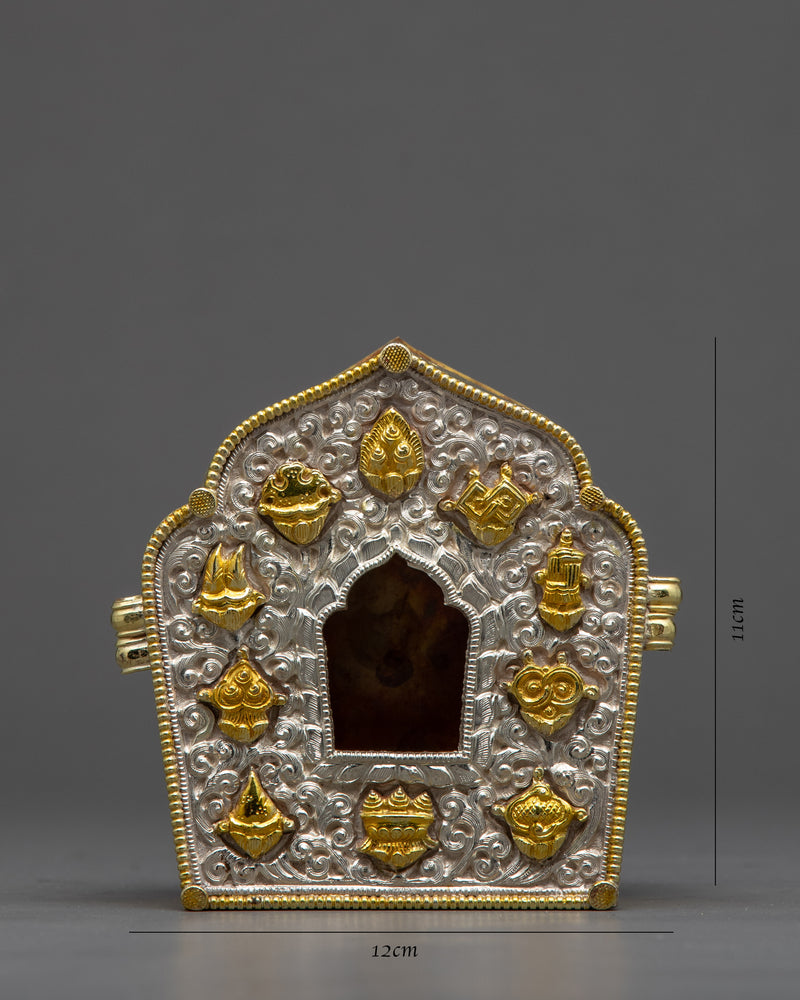 Antique Tibetan Ghau Box | Buddhist Altar Box | Vintage Decor