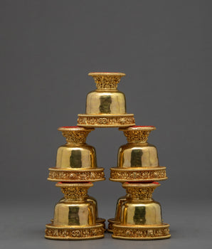 Water Offering Bowls | Handcrafted Ritual Items | Tibetan Altar Offerings