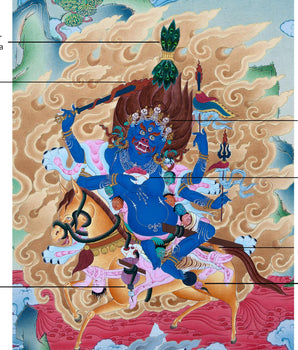 Mahakali Thangka | Palden Lhamo | Hand Painted Tibetan Buddhist Art