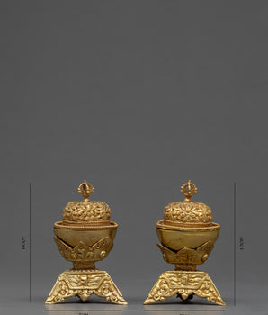 Altar Shrines Kapala Set | Skull Cup | Nepal Art and Craft