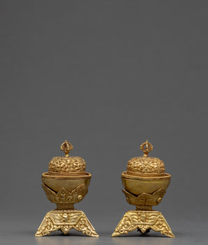 Altar Shrines Kapala Set | Skull Cup | Nepal Art and Craft