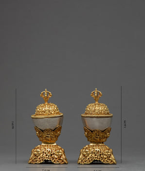 Kapala Set | Handmade Buddhist Ritual Item | Nepal Crafts