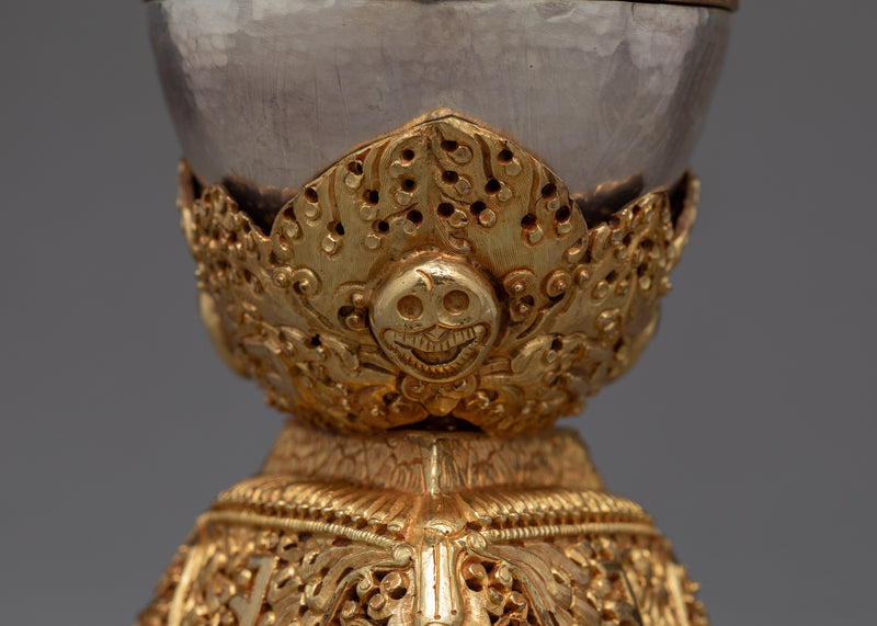 Tantric Offering Skull Cup | Zen Decorative Object | Kapala Set