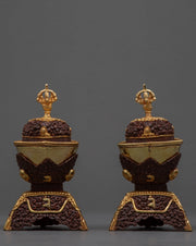 antique skull cup set