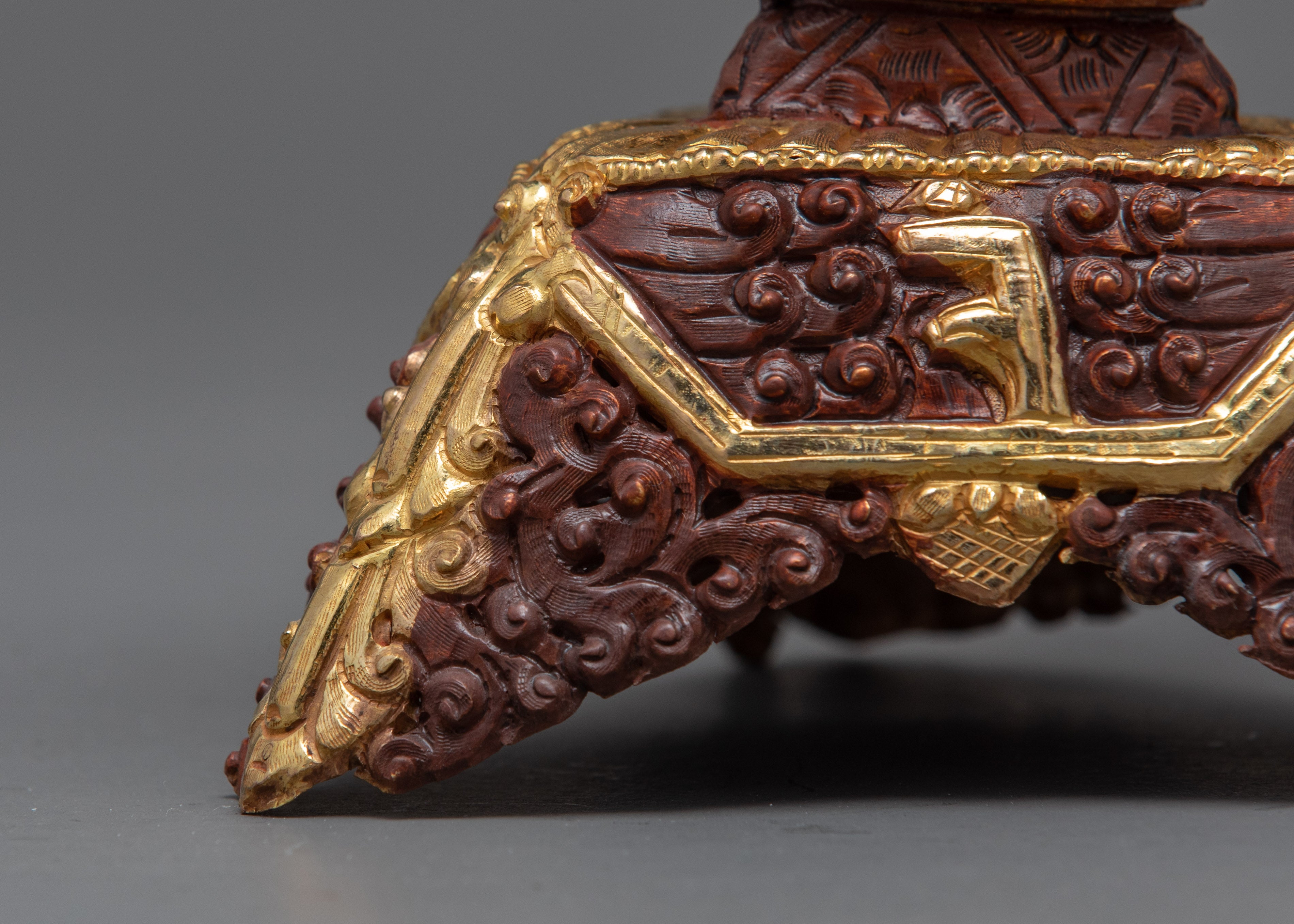 Gold Plated Kapala Skull Cup Set | Tibetan Ritual Offering for Ancient Practices