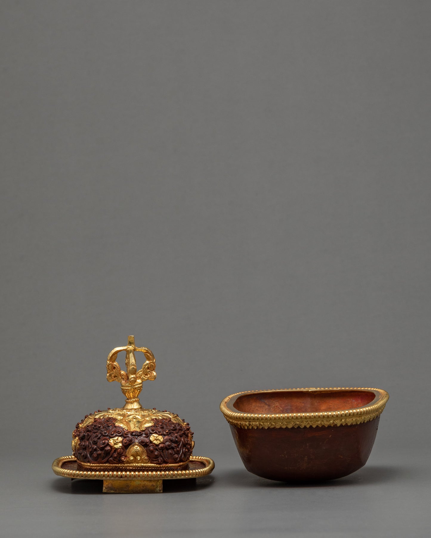 Buddhist Kapala Set | Skull Cup | Ritual Items from Nepal