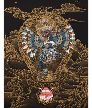 Hevajra with Nairatmya, Tibetan Yidam Thangka