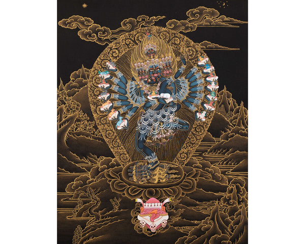 Hevajra with Nairatmya, Tibetan Yidam Thangka