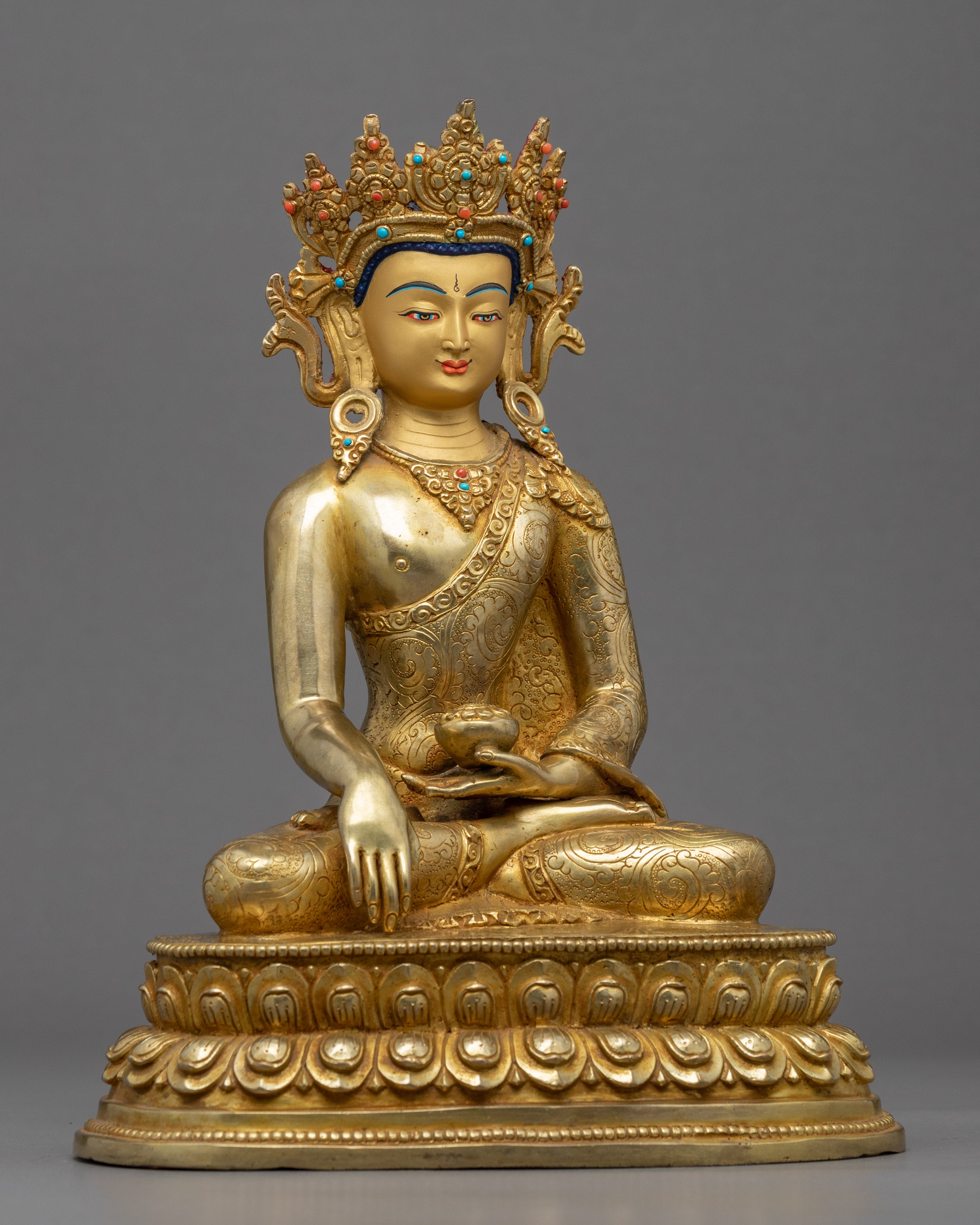 Crown Shakyamuni Buddha Statue | Buddhist Himalayan Art