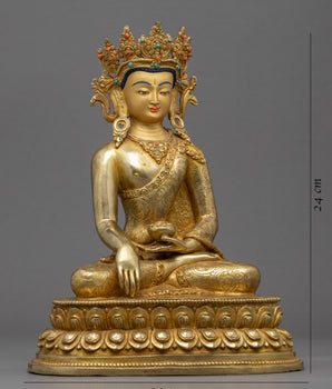 Crown Shakyamuni Buddha Statue | Buddhist Himalayan Art