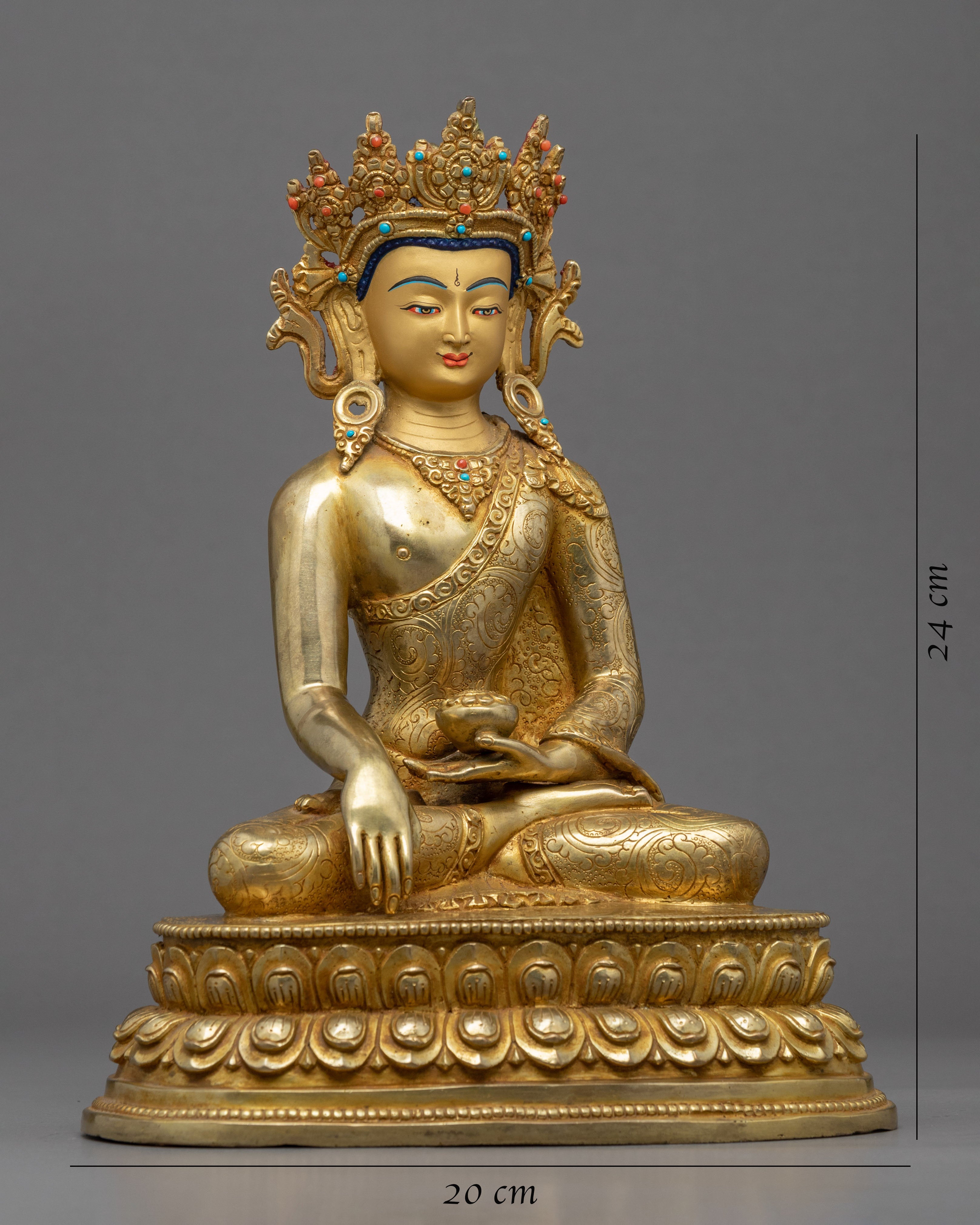 Crown Shakyamuni Buddha Statue | Buddhist Himalayan Art