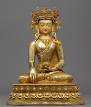Crown Shakyamuni Buddha Statue | Buddhist Himalayan Art