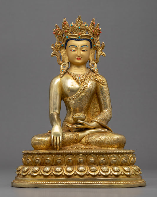 Crown Shakyamuni Buddha Statue | Buddhist Himalayan Art