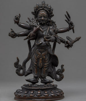 White Mahakala Statue