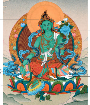 Mother Green Tara Thangka | Tibetan Buddhist Painting