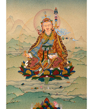 Guru Rinpoche | Padmasambhava Thangka | Hand Painted Tibetan Painting