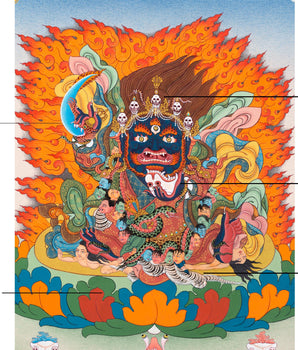 Mahakala Bernagchen | The Black Cloak | Tibetan Thangka Painting