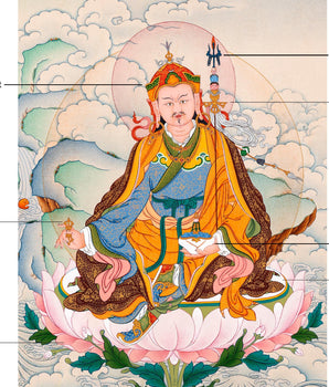 Traditional Karma Gadri Thangka Of Guru Rinpoche | Padmasambhava